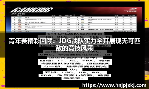 青年赛精彩回顾：JDG战队实力全开展现无可匹敌的竞技风采