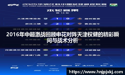 2016年中超激战回顾申花对阵天津权健的精彩瞬间与战术分析